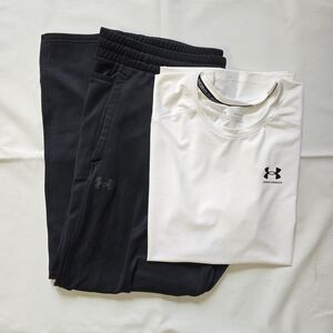 Men's Under Armour Black and White Activewear Set - XXL 2XL